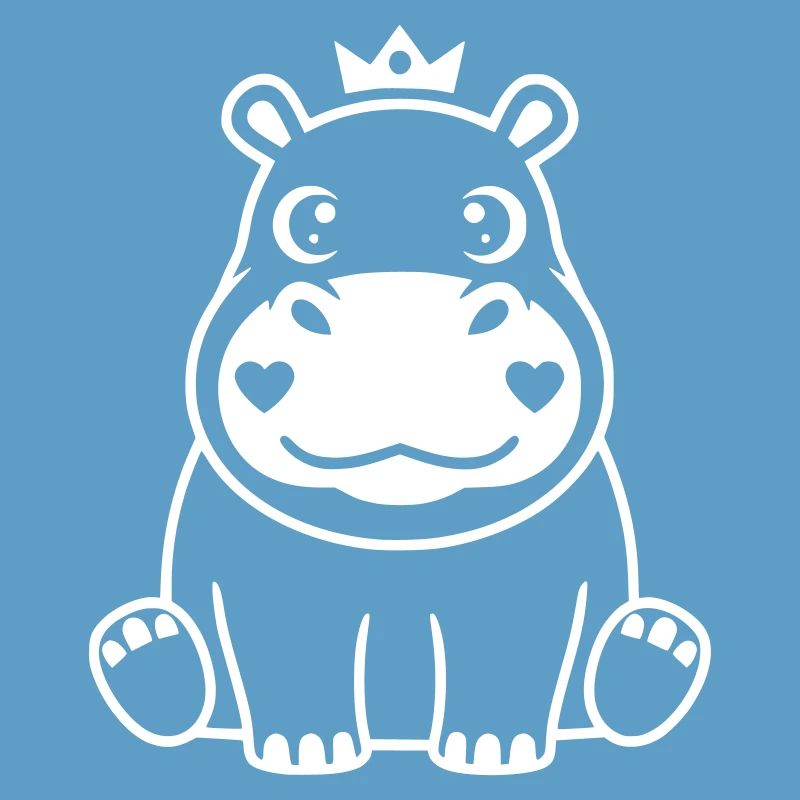 Roi Hippopotame Prince Héritier Vector
