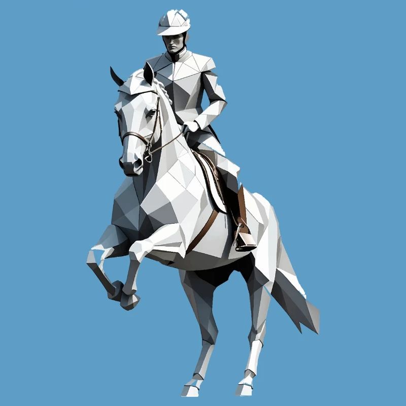 Cavalier Low Poly - Ballet Design