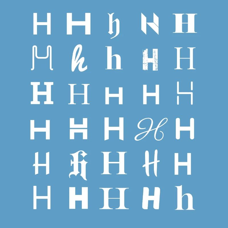 H Glyphs: Heraldic Typography Pattern