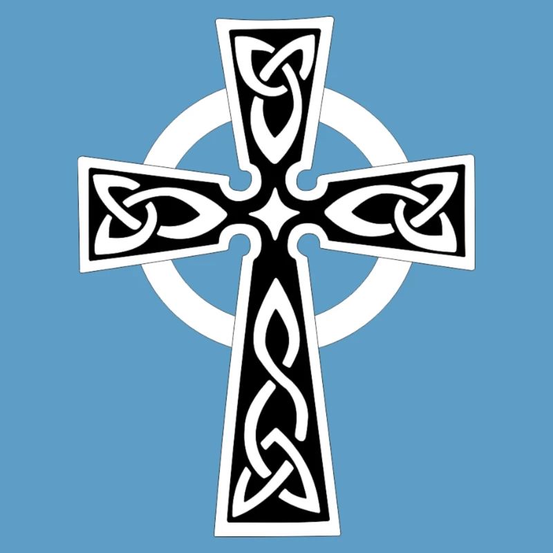 Keltisches oder Keltisches Kreuz weiß