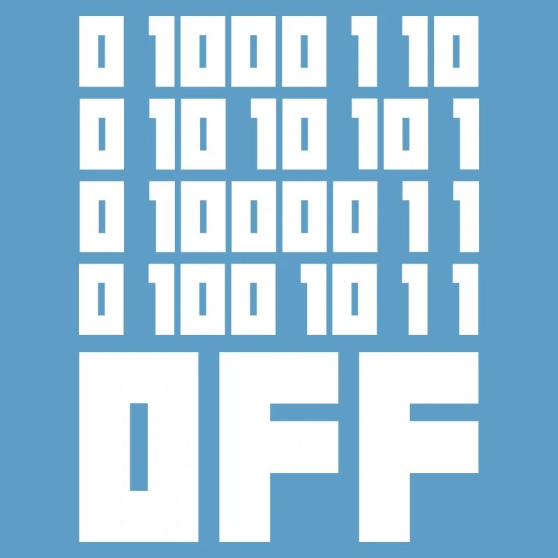 Binärcode F**k OFF – Nerd Humor & Geek Code