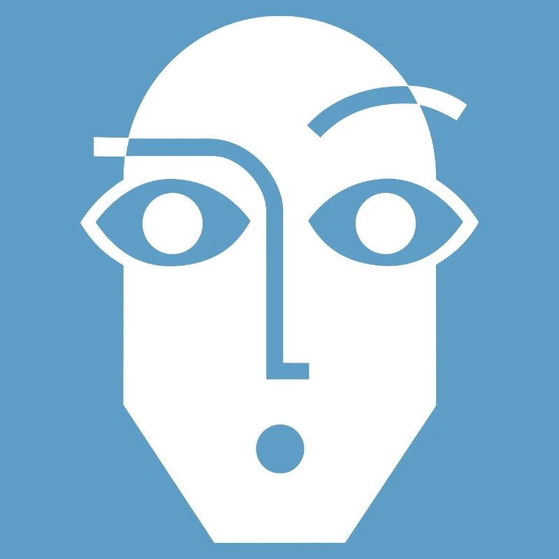 Black and White Linear Abstract Face