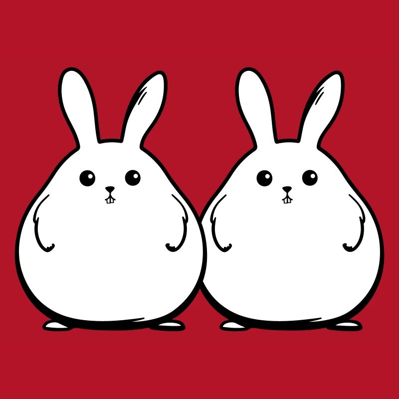 Bunny Funny Easter Couple