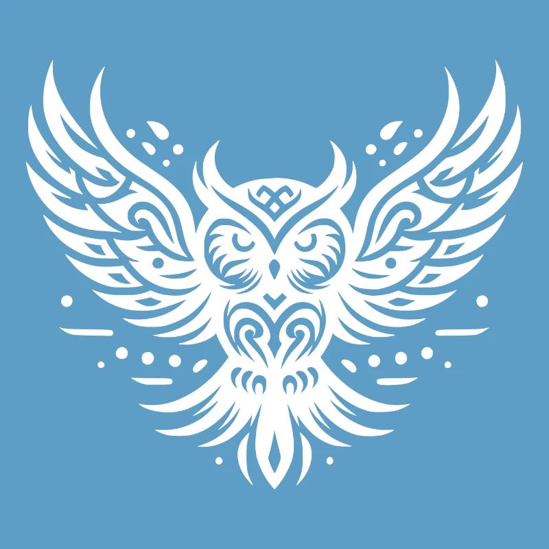 Fliegende Eule im Tattoo Style