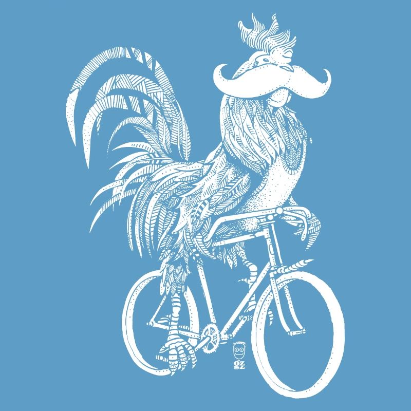 Coq & Bicycles - version blanche