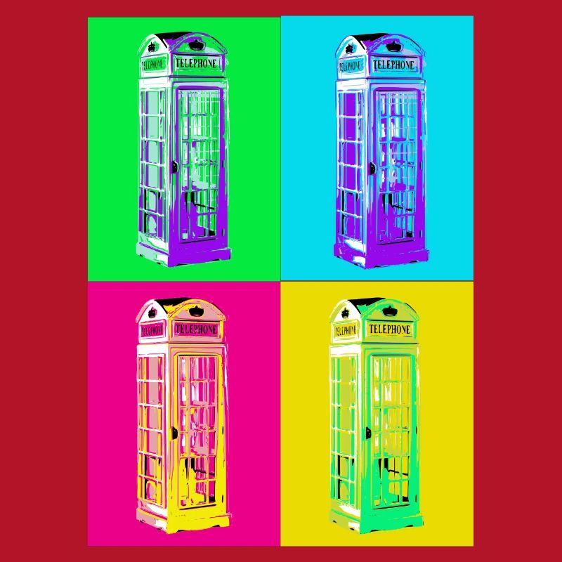 Multicolored Pop Art Phone Booth