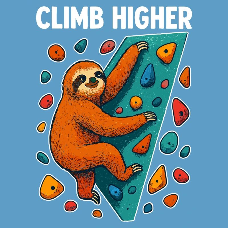 Bouldering Sloth Climbing Gift