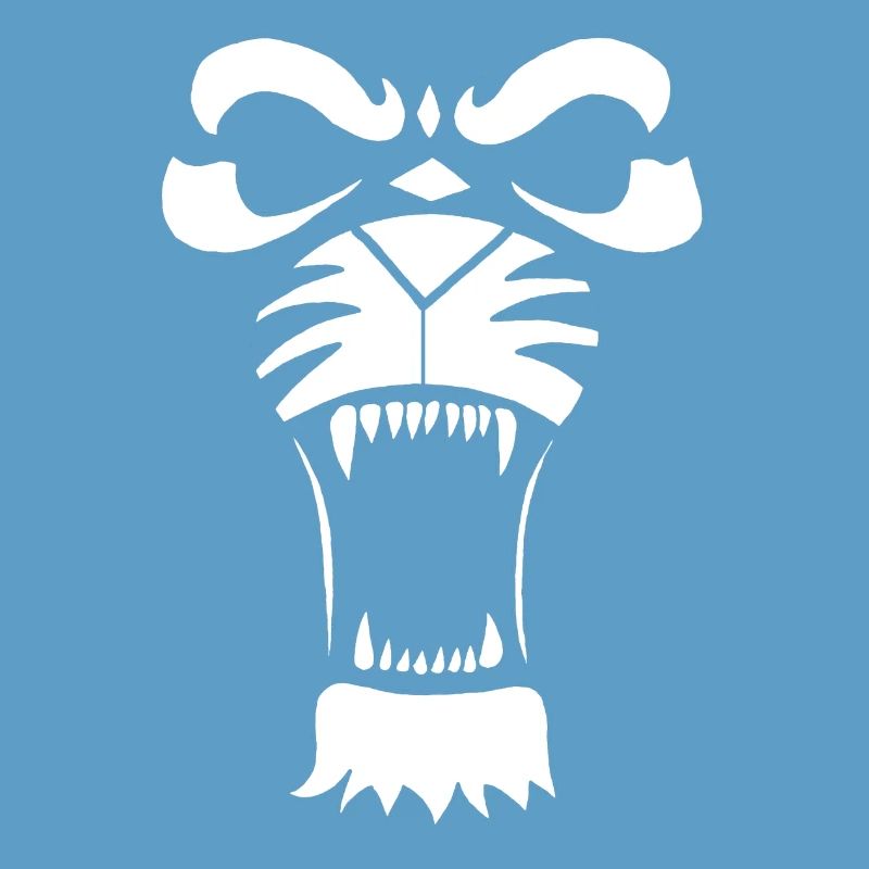 Raublöwe oder Tiger (Weiß)