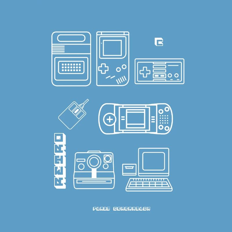 Retro Game Blueprint Nerd PC Game 8bit Console lol