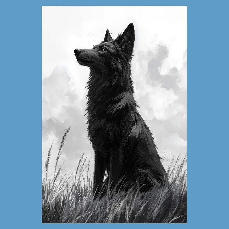 Illustration eines Wolfes