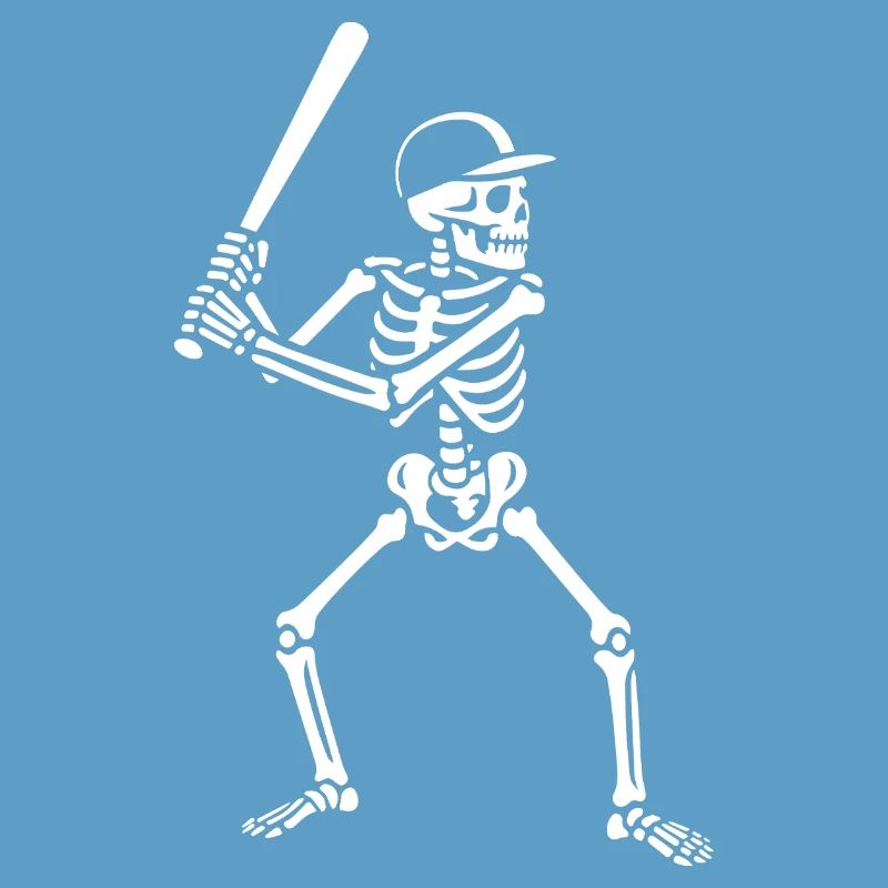 Skeleton playing Baseball gift