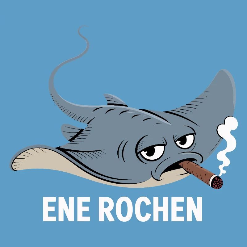Ene Rochen Raucher Spruch Zigarette Kippe Rauchen