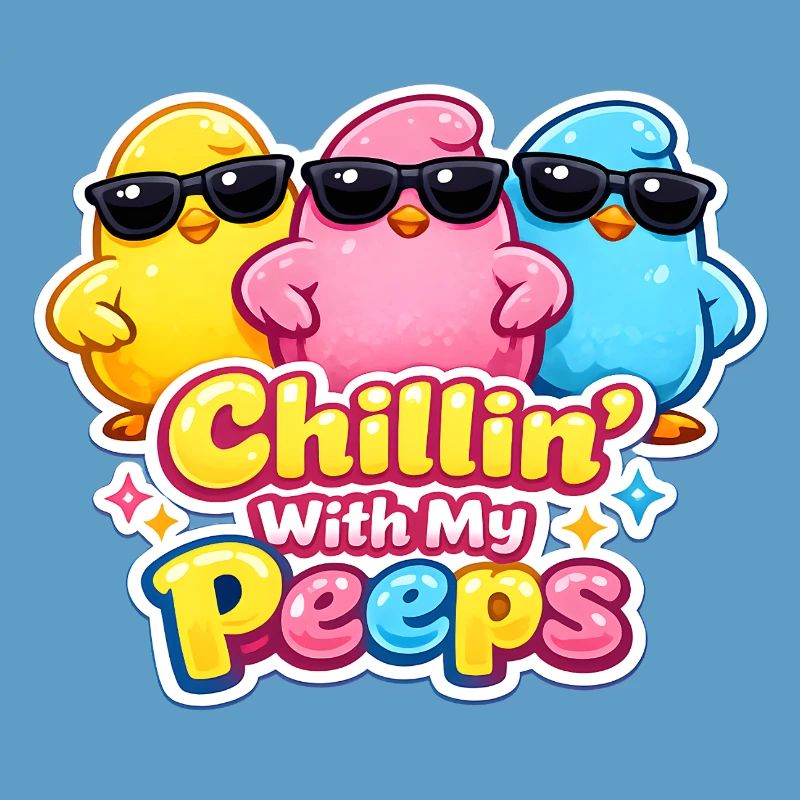 Chillin with my Peeps Happy Easter Easter Chick