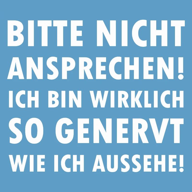 Bitte nicht ansprechen ich bin genervt Spruch