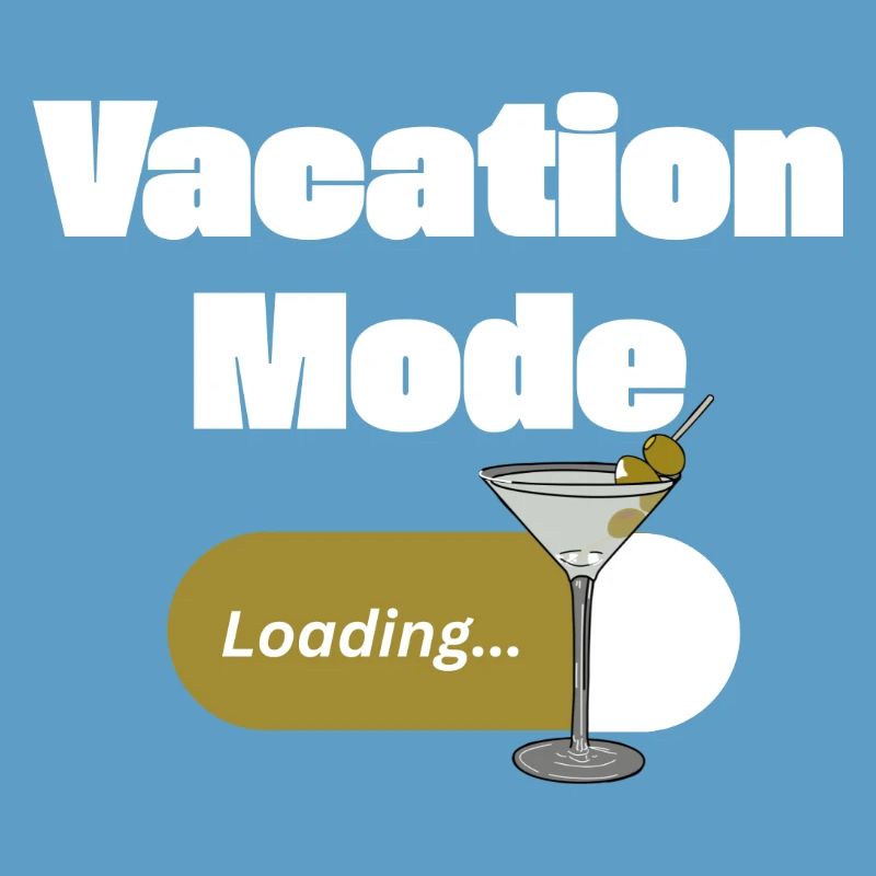 Vacation Mode On – Martini with loading bar (light)