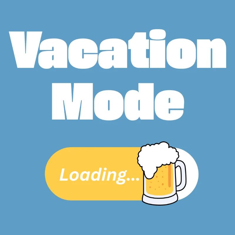 Vacation Mode On – Beer with loading bar (light)