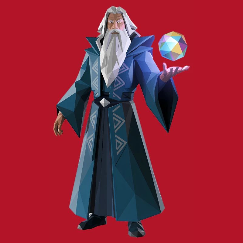 Wise Wizard - Cool Low Poly Logo