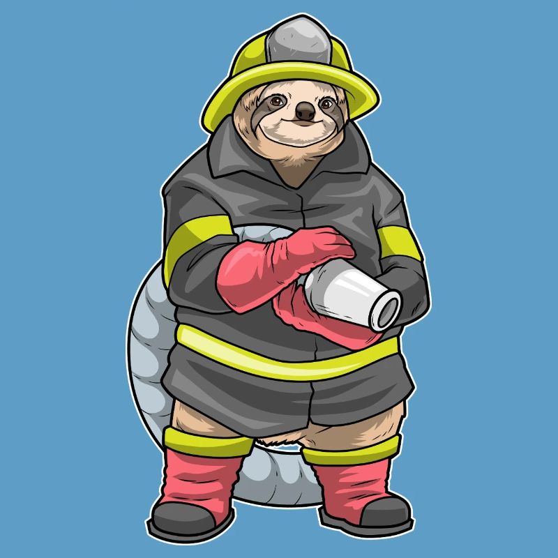 Sloth Firefighter Fire Extinguisher