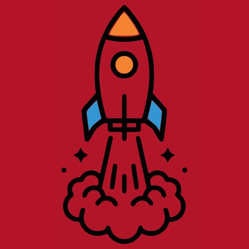 Comic spatial Rocket Launch