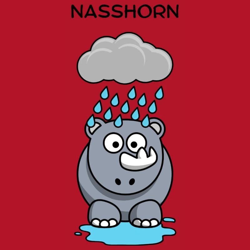 Rain Hippo Under Clouds