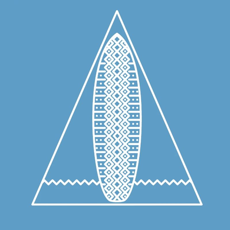 Surf Triangle (Monochrome White)