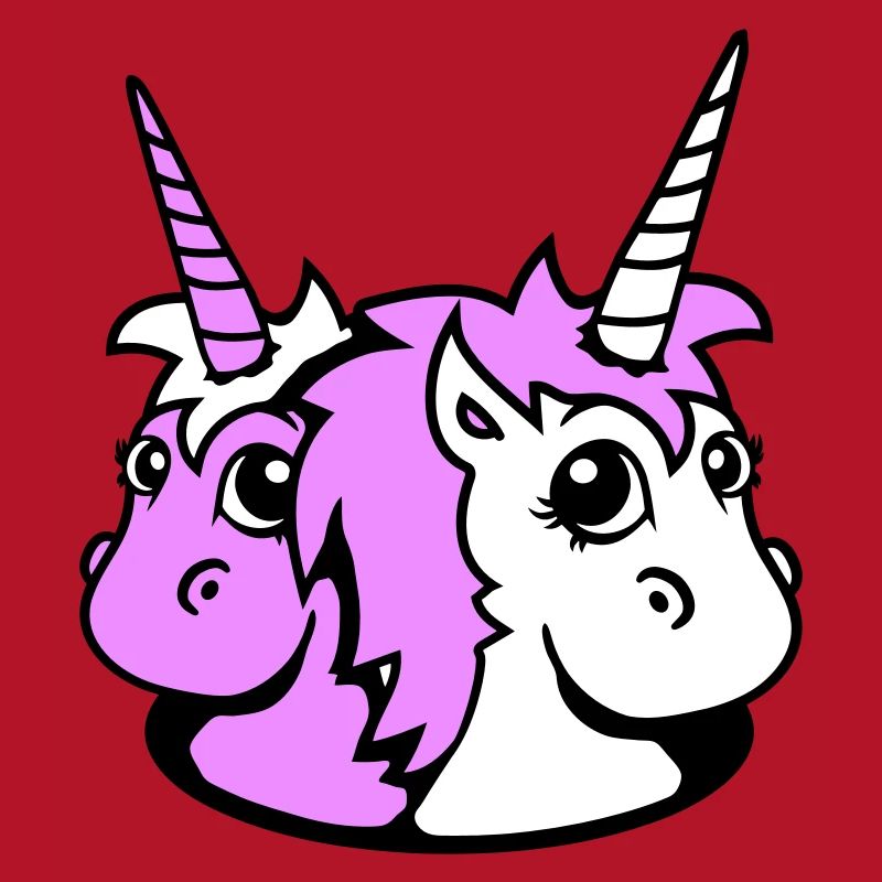 2 Einhorn Mädchen Team Hübsch Boden Loch Freunde