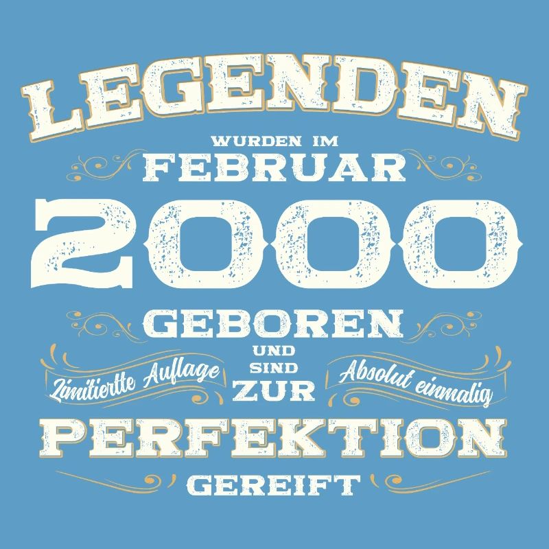 25. Geburtstag Geschenk Mann Original Februar 2000