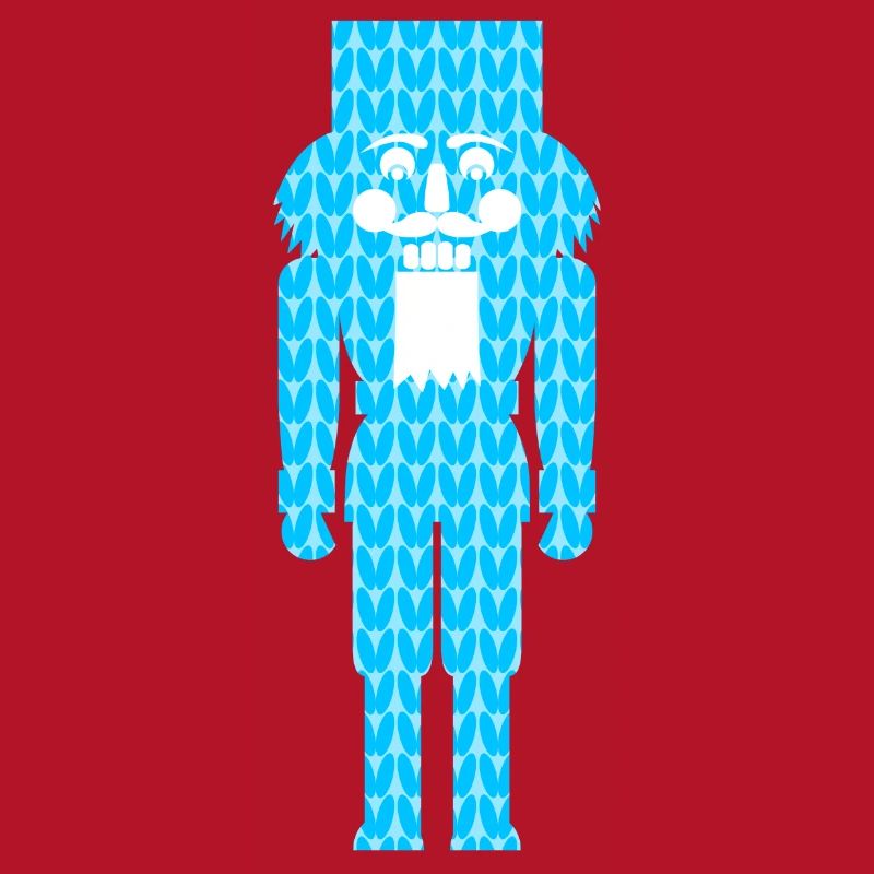 Nutcracker Knitting Pattern Pattern Blue Christmas