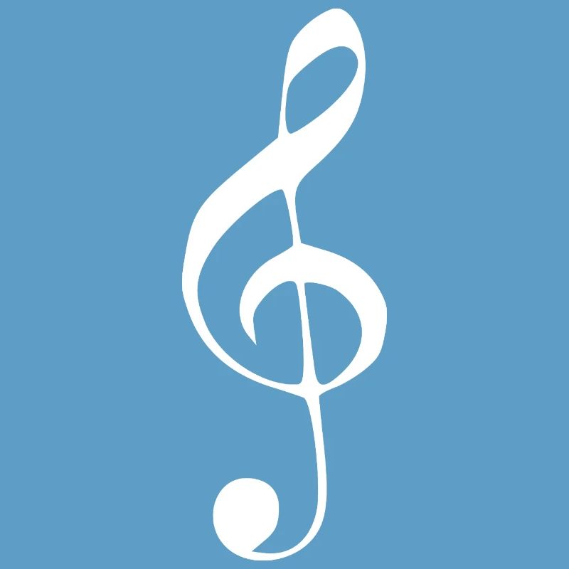 Note de clé de musique note note blanche