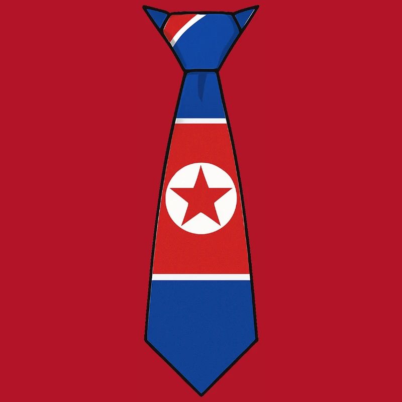 Cravate Corée du Nord – Conception du drapeau