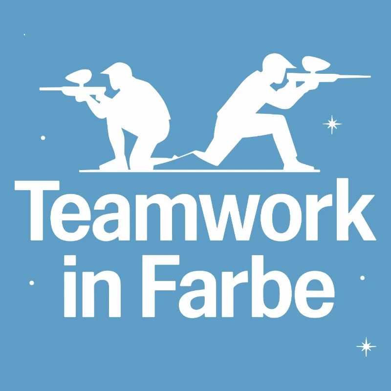 Teamwork In Color Paintball Squad Fun For