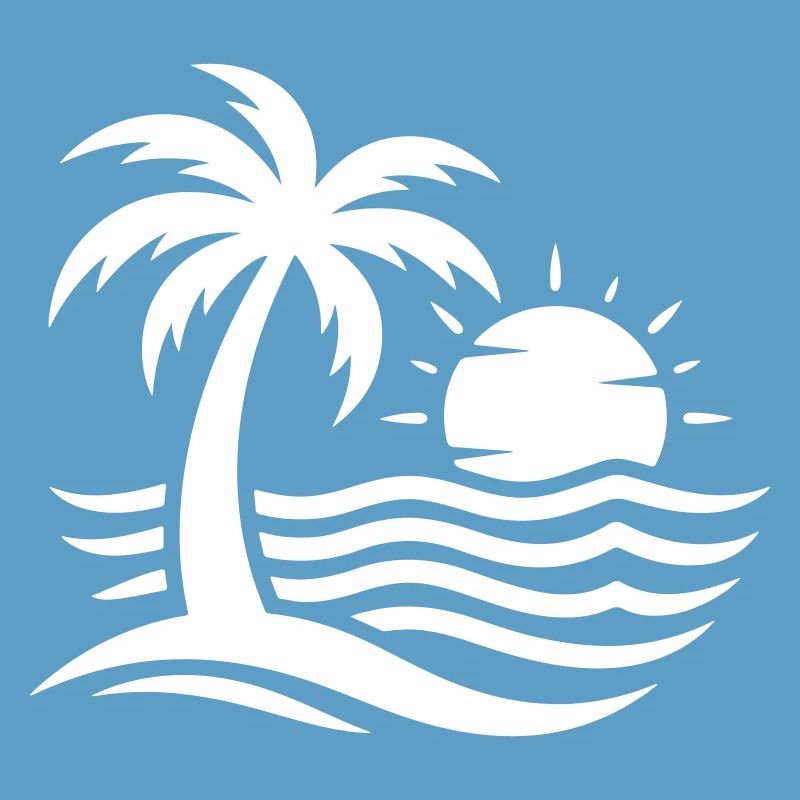 Mer de la plage de Palm Tree