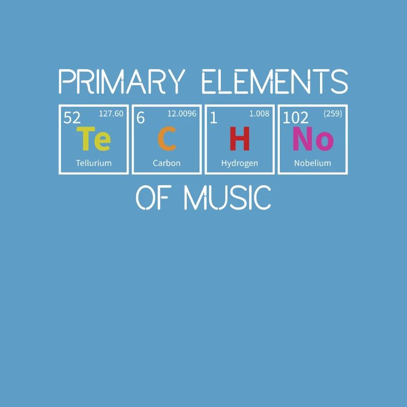 Techno Periodensystem Elemente Rave Techno Music