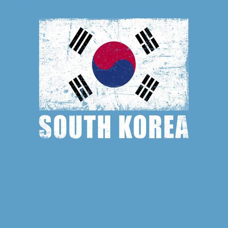 Drapeau de la Corée du Sud Grunge Drapeau de la Corée du Sud