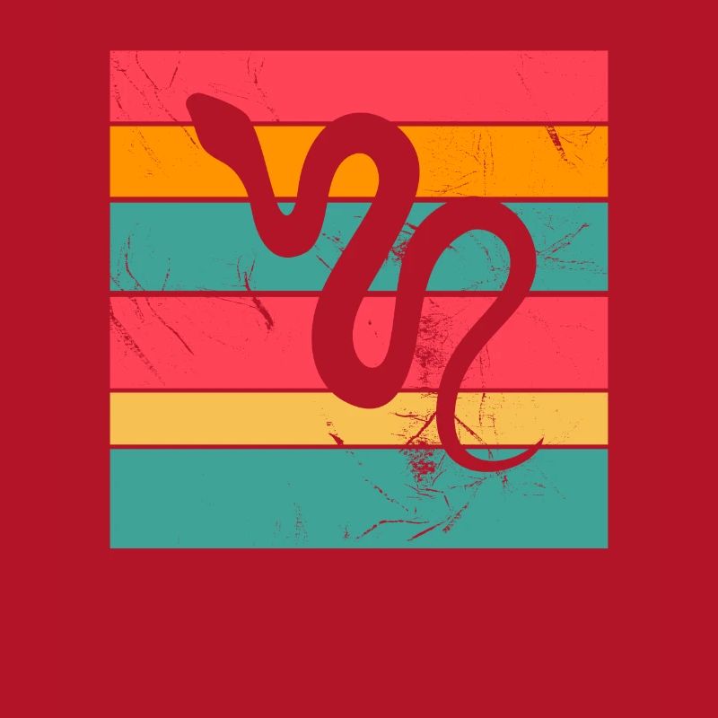 Snake Retro Reptile Python Idée cadeau