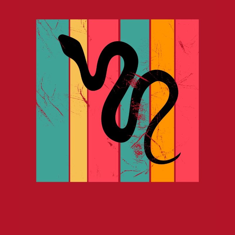 Snake Retro Reptile Python Idée cadeau