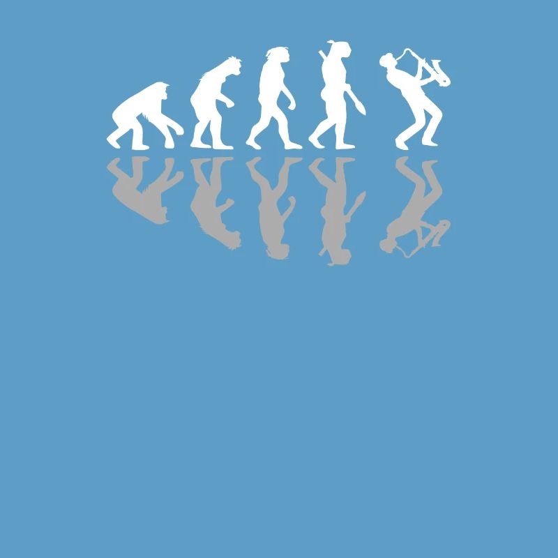 Funny Human Evolution Sax Player Saxophone Jazz
