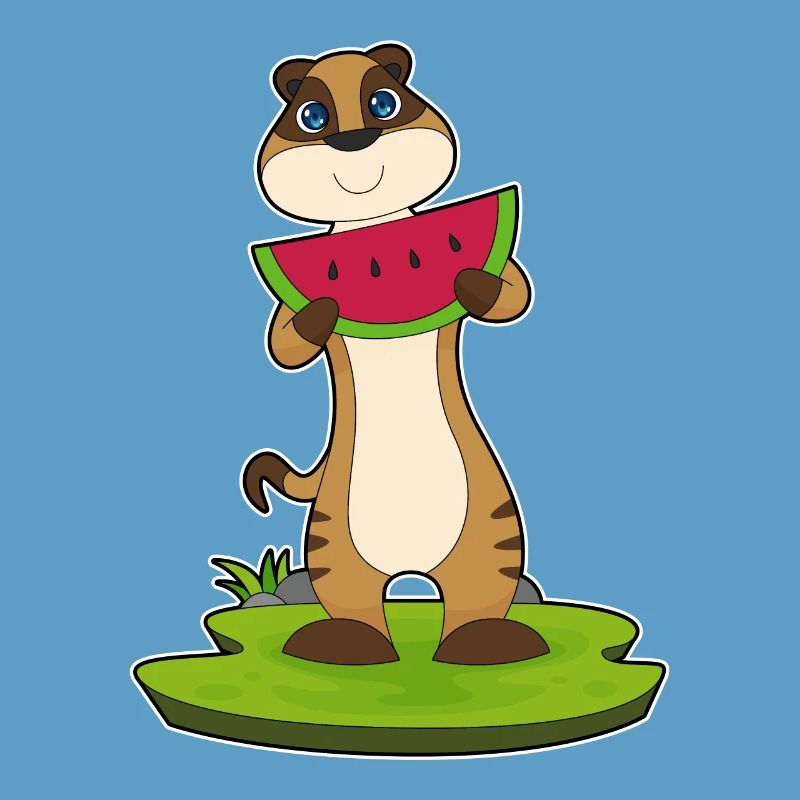 Suricate fruit de pastèque