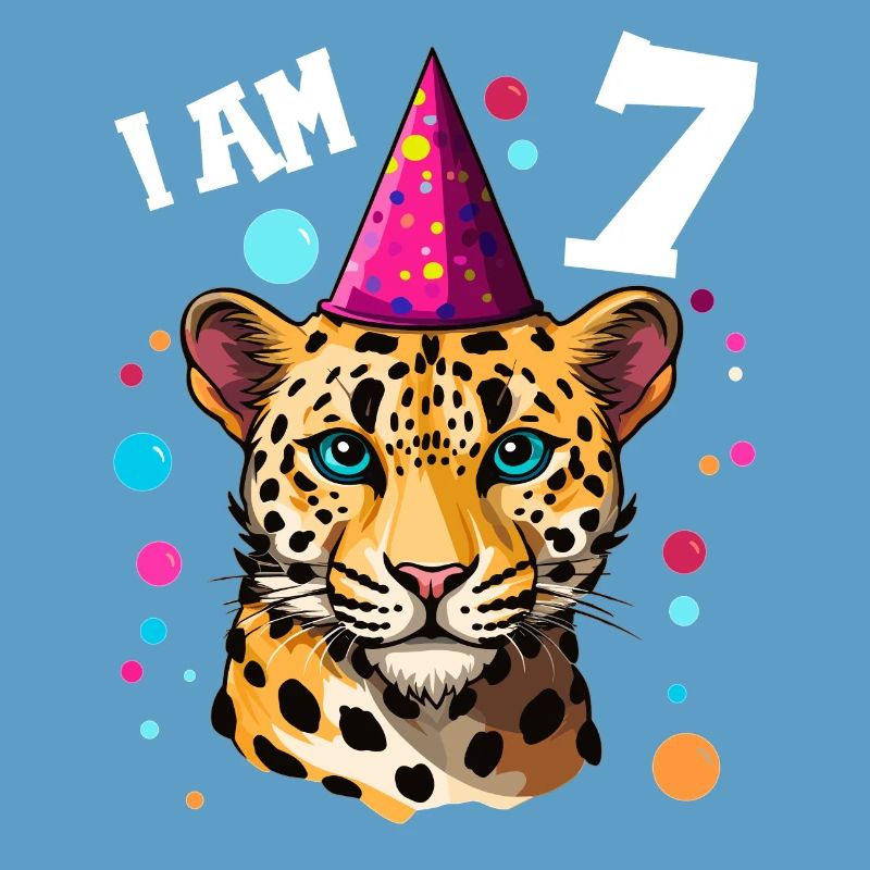 Ich bin 7 Jahre alt Leoparde Leopard 7. Geburtstag