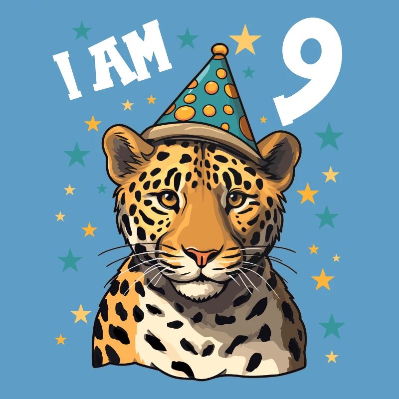 Ich bin 9 Jahre alt Leoparde Leopard 9. Geburtstag