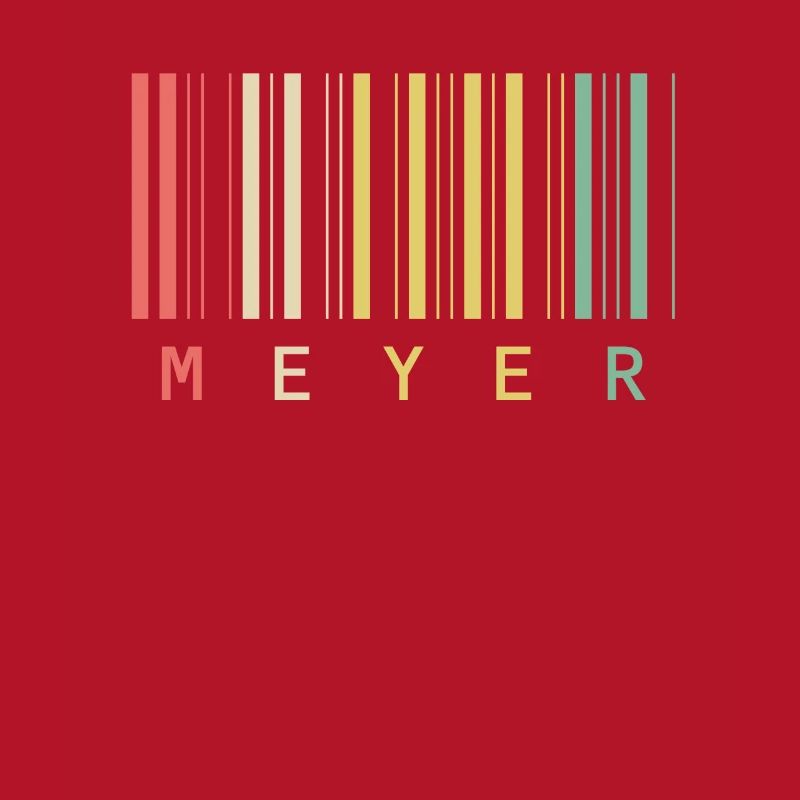 Nom de famille Meyer Code à barres Code à barres Cadeau