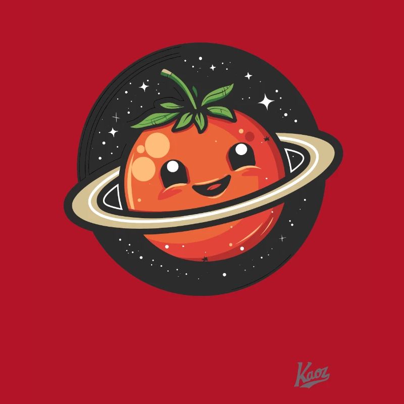Planète tomate heureuse dans l’espace