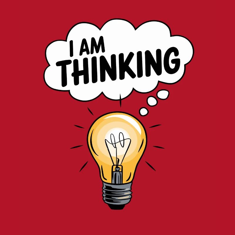 I Am Thinking Light Bulb Thought Cloud Creativity