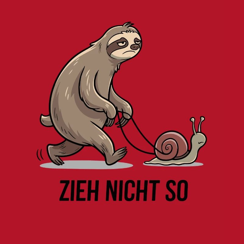 Don't pull like that - funny sloth and snail