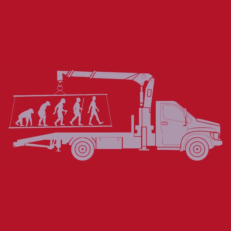 Abschlepper Evolution Silhouette Minimalistisch