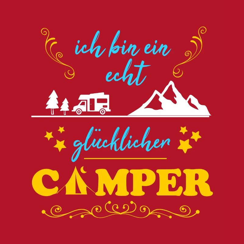 Camping echt glücklicher Camper Geschenk Mann