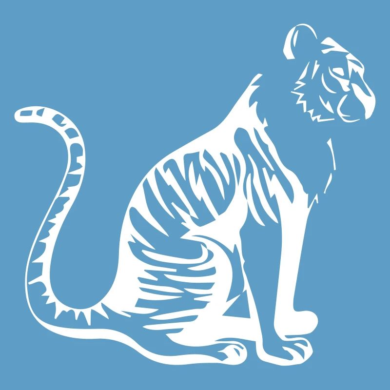 Conception élégante de la silhouette du tigre