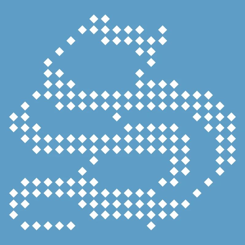 S Letter Dotted Wave Abstract Pattern