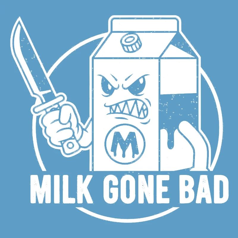 Milk goes evil: menacing cardboard figure