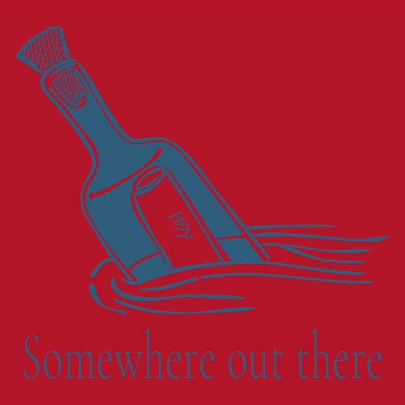 Somewhere Out There Bottle Message Design